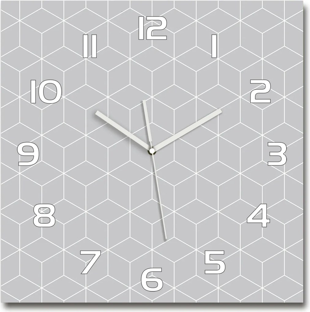 Nagy üveg falióra Geometrikus háttér 60x60