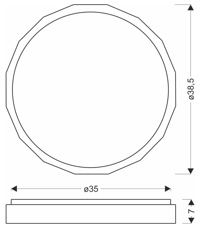 Natúr színű LED mennyezeti lámpa ø 38,5 cm Cadix – Candellux Lighting