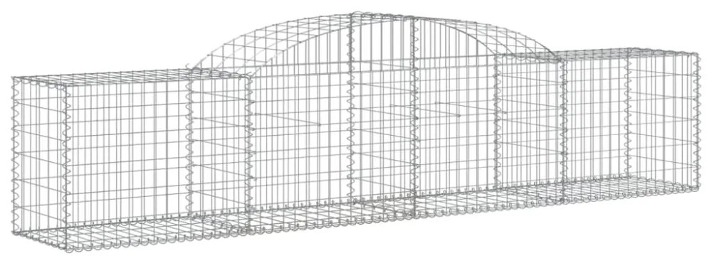 12 db íves horganyzott vas gabion kosár 300x50x60/80 cm
