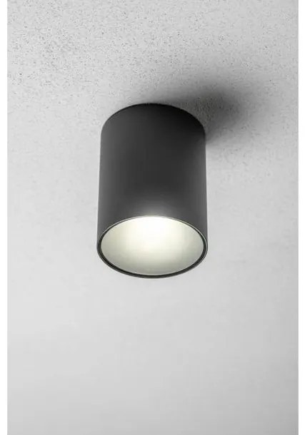 Lámpa Mennyezeti lámpatest LENTO, aluminium, 100x130, IP54, MAX.35W, kör, grafit