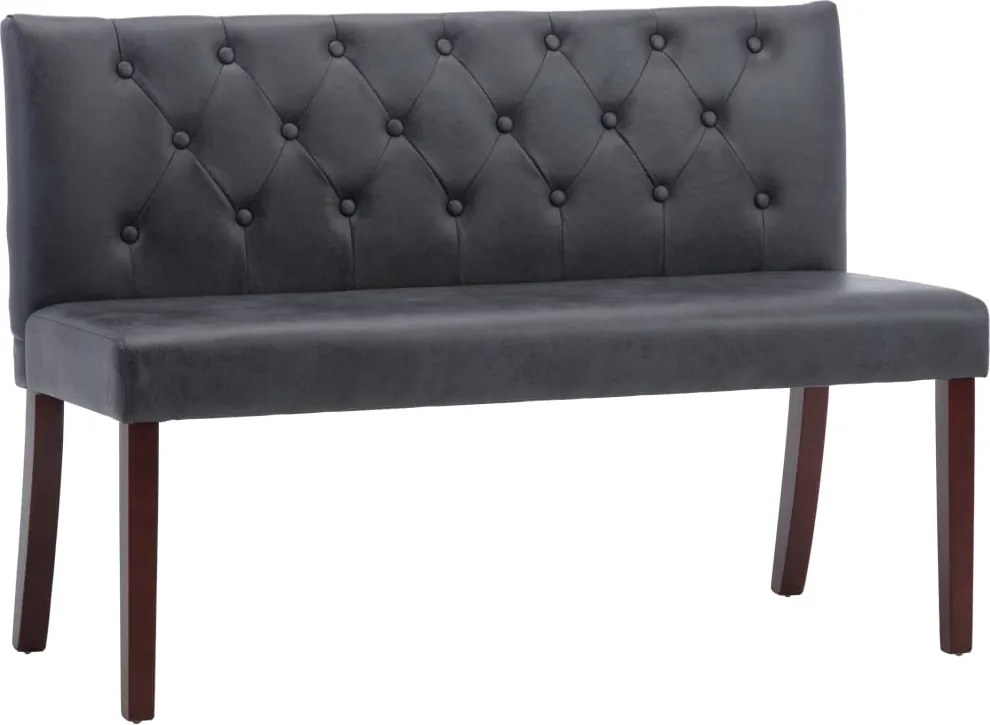 vidaXL szürke művelúr pad 120 cm