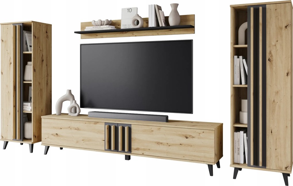 Modern bútor Helsinki I loft stílusú Rtv szekrény polcok panel