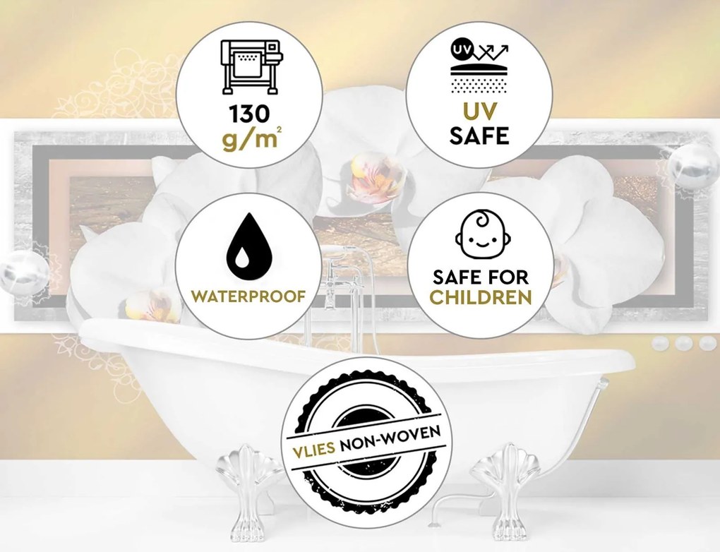 Gario Fotótapéta Geometria és orchideák Anyag: Vlies, Méret: 400 x 280 cm