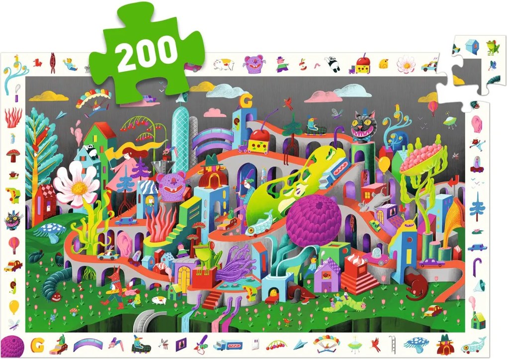 Megfigyeltető puzzle - Őrült város, 200 db-os - Crazy Town