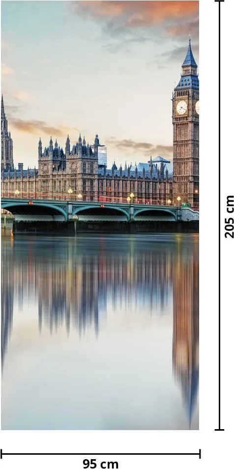 Fotótapéta ajtóra - London Parlament (95x205cm)