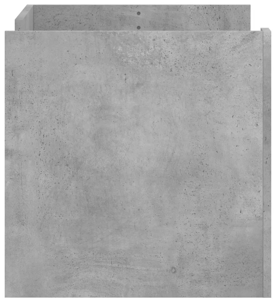 Betonszürke szerelt fa dohányzóasztal 80 x 50 x 50 cm