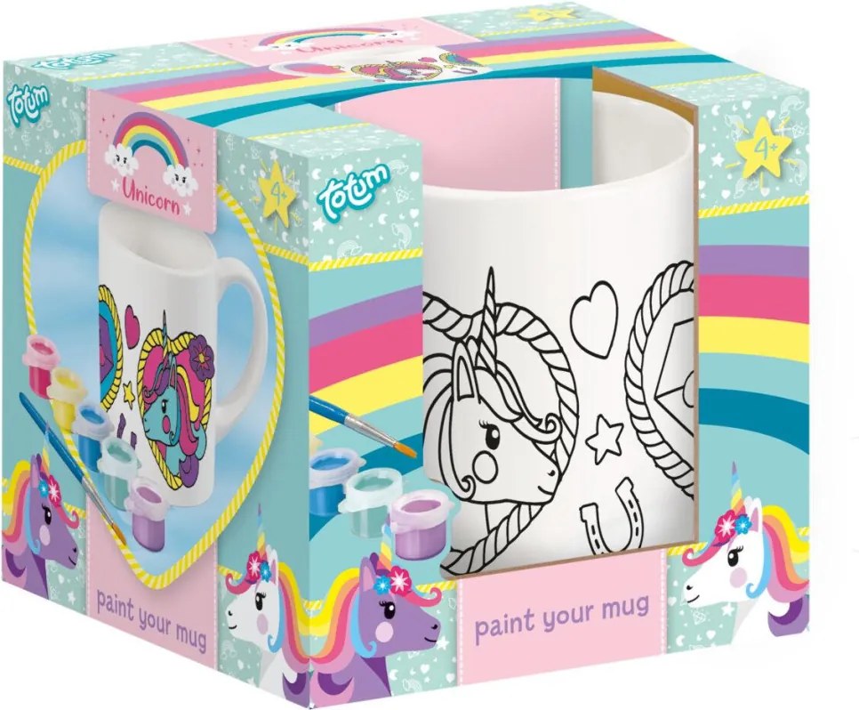 Unikornis Heart festhető porcelán bögre 235 ml Díszdobozban