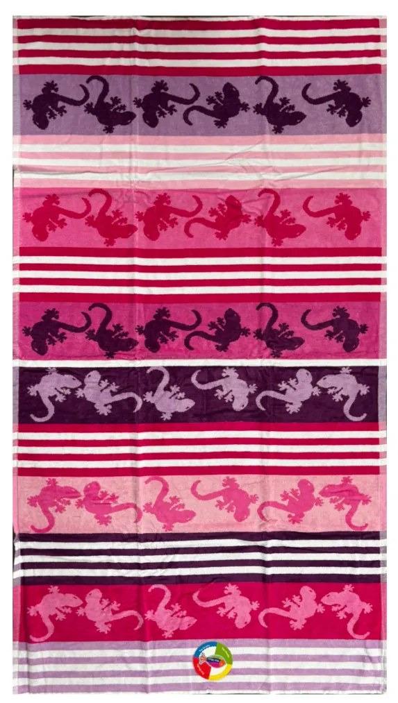 Crazy Gekko lila strandtörölköző