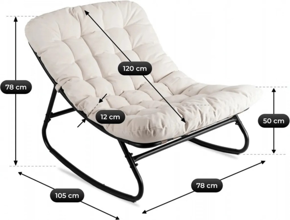 Fotel Bujany AURORA Beżowy