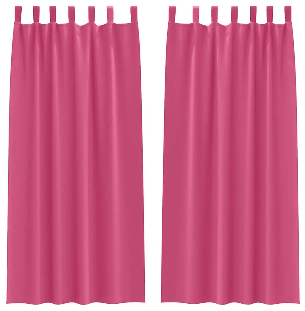 Függönyök 2 pcs Fényes rózsaszín 225 x 140 cm Poliészter