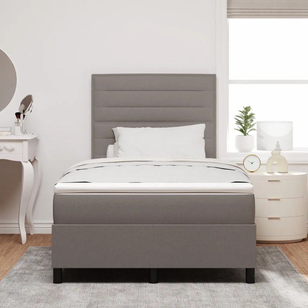 Box Spring ágy matraccal Taupe Kisebb dupla szövet