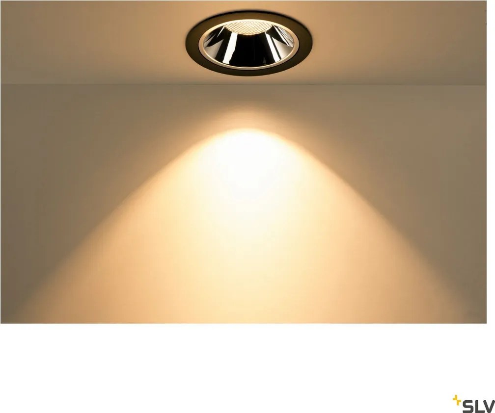 SLV 1004014 NUMINOS DL XL Fürdőszobai Beépíthető Lámpa Króm, Fekete LED IP44