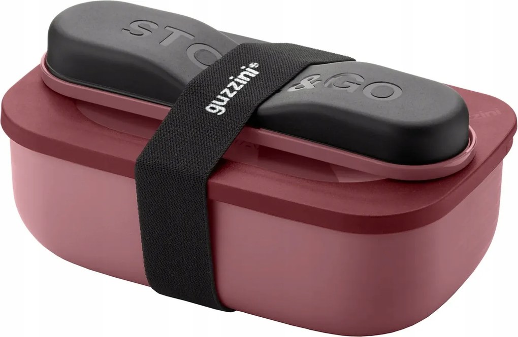Guzzini Store Go Uzsonnás doboz evőeszközökkel Uzsonnás doboz Piros