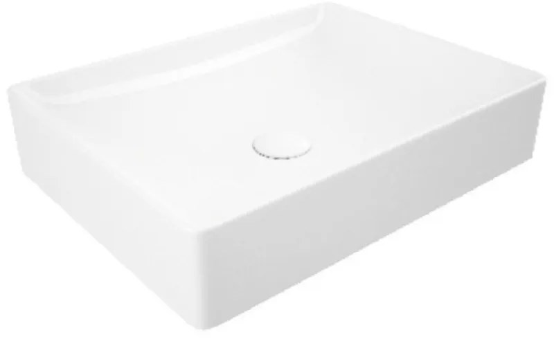 Sanovit SQUARE - PULTRA ültethető - Top Counter - porcelán mosdó - - 50 x 38 cm