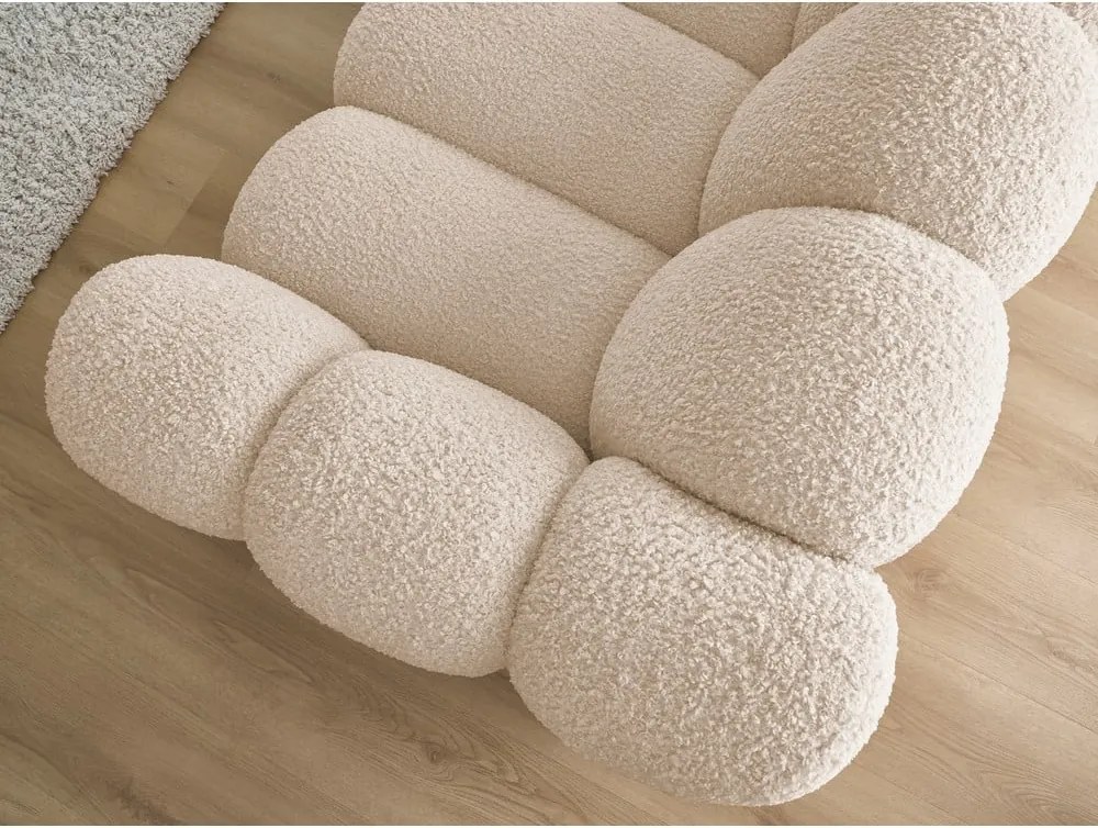 Világosbarna buklé kanapé 232 cm Hippolyte – Bobochic Paris