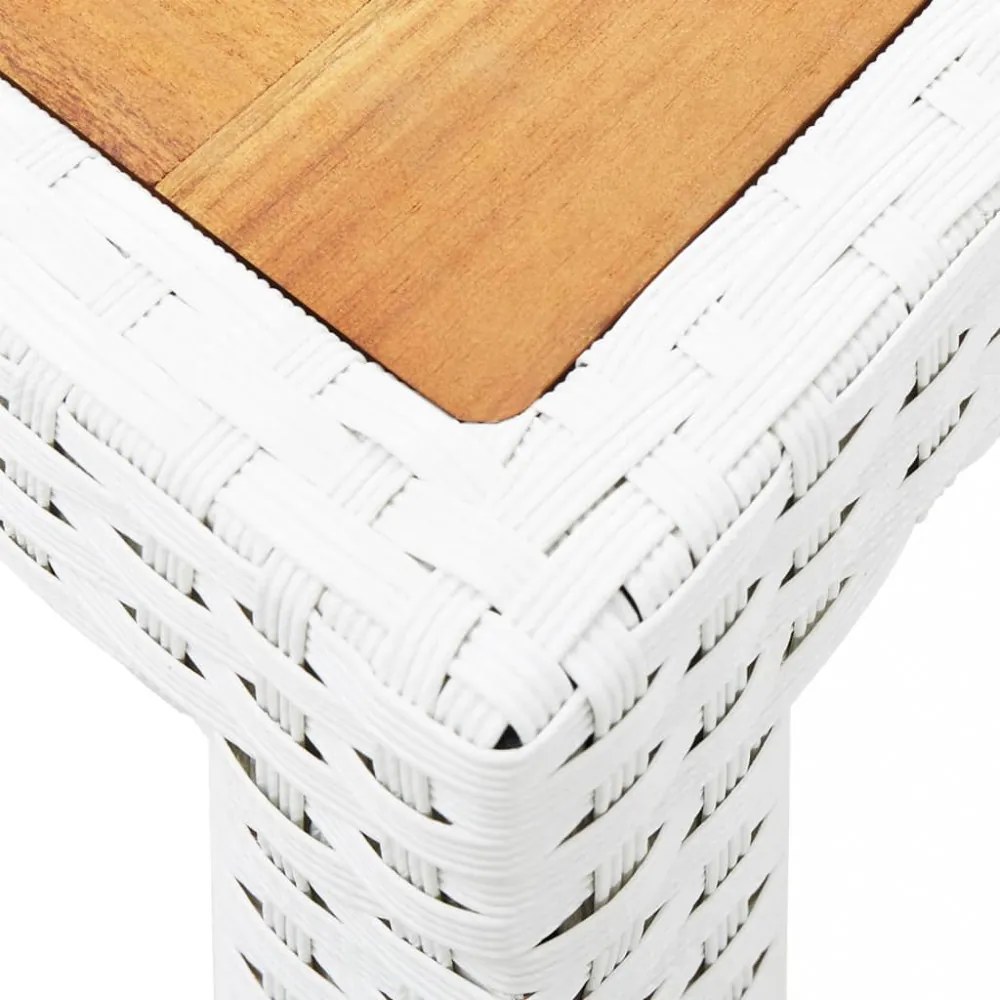 9 részes fehér kültéri polyrattan étkezőgarnitúra