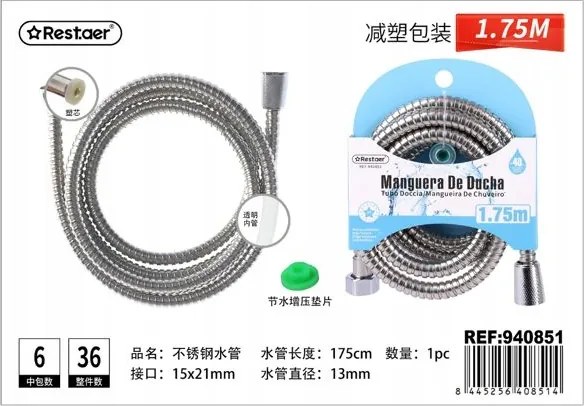 Acél Zuhanytömlő Rest.aer940851