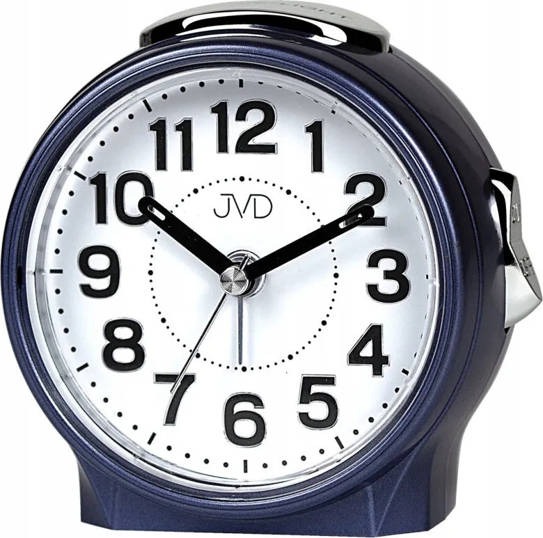 Közepes 9,5 cm-ES Kék Jól Olvasható Megvilágított Ébresztőóra Szundival Jvd SRP9604.1