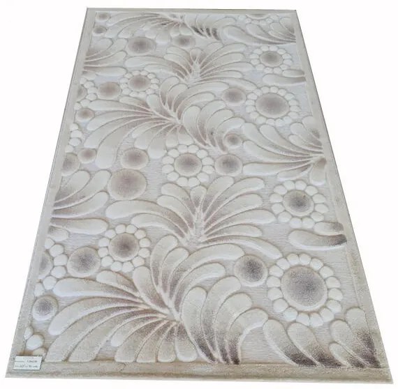 Főnix Virágmintás Futószőnyeg 80 x 300 cm Dombornyomott Bézs