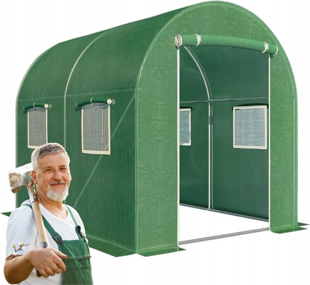 Kerti Fólia Alagút Kerti üvegház 2x2,5 5m2 Zöldségfólia 2x2,5