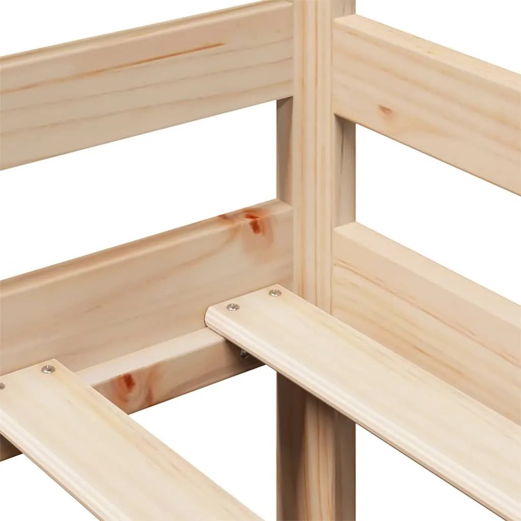 fehér tömör fenyőfa kanapéágy fiókkal 80 x 200 cm