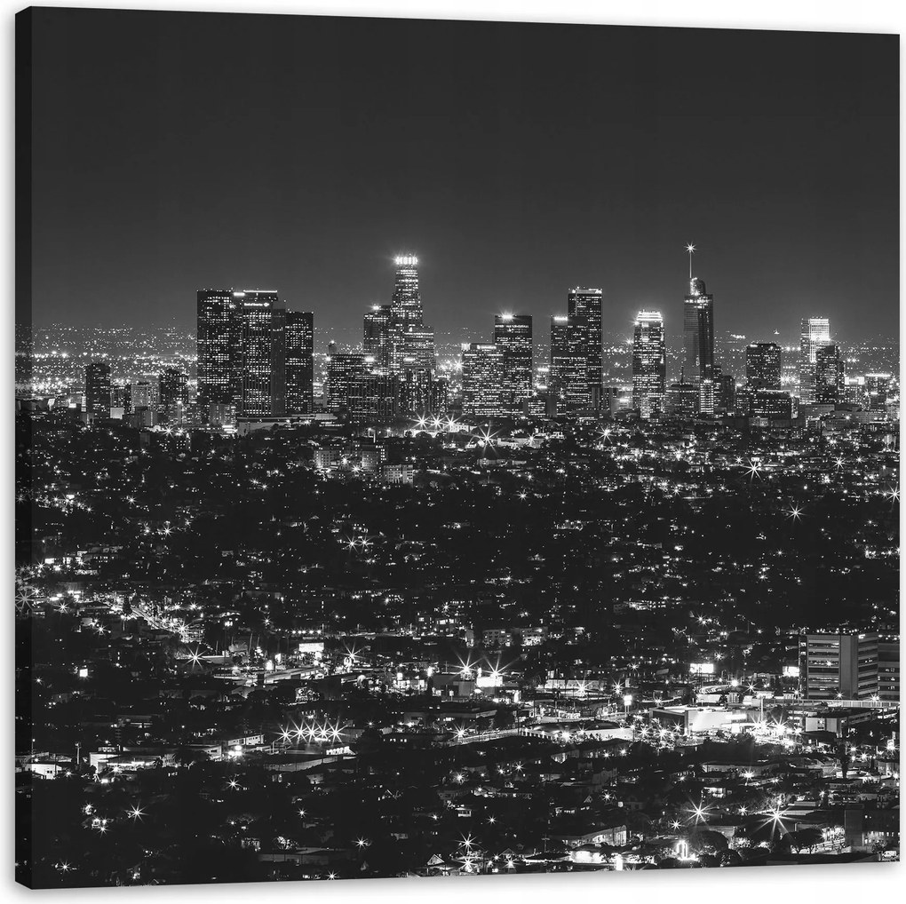 Los Angeles vászonkép fekete-fehér 40x40 c