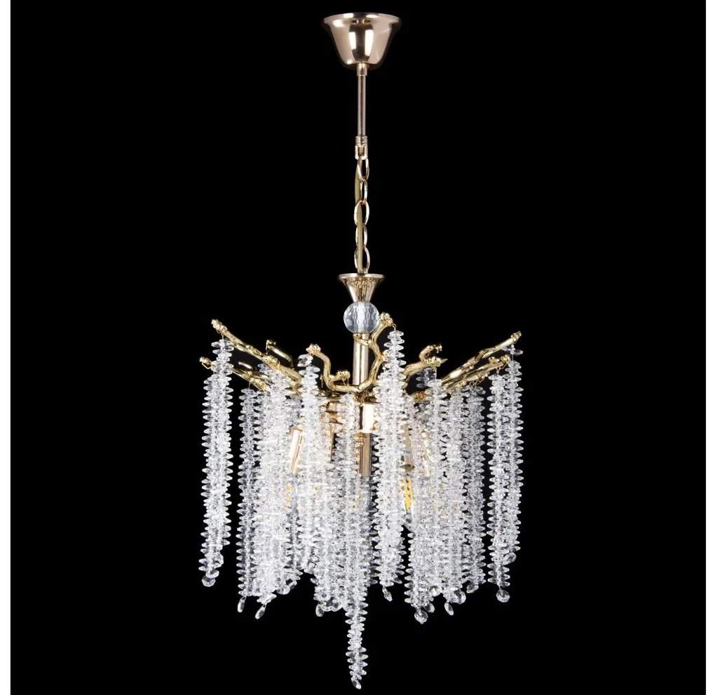 Csillár láncon 5xE14/60W/230V átm. 50 cm arany