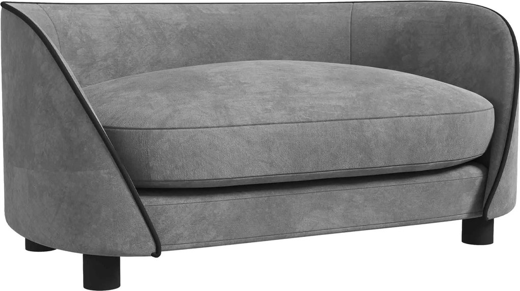 PawHut Kutyabútor, Macskabútor, Puha Párna, Levehető és Mosógépben Mosható Borítás, Holland Plüss Kárpit, Kis és Közepes Méretű Kutyák Számára, Szürke