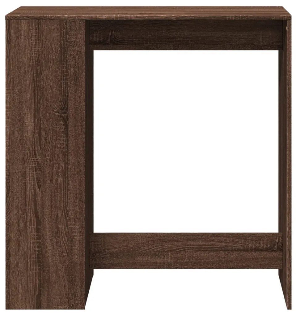 barna tölgy szerelt fa tárolórekeszes bárasztal 101x40x103,5 cm