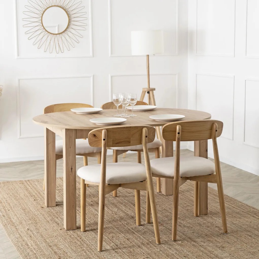 Bővíthető étkezőasztal 102–142 cm Artisan tölgy színben – HARRY