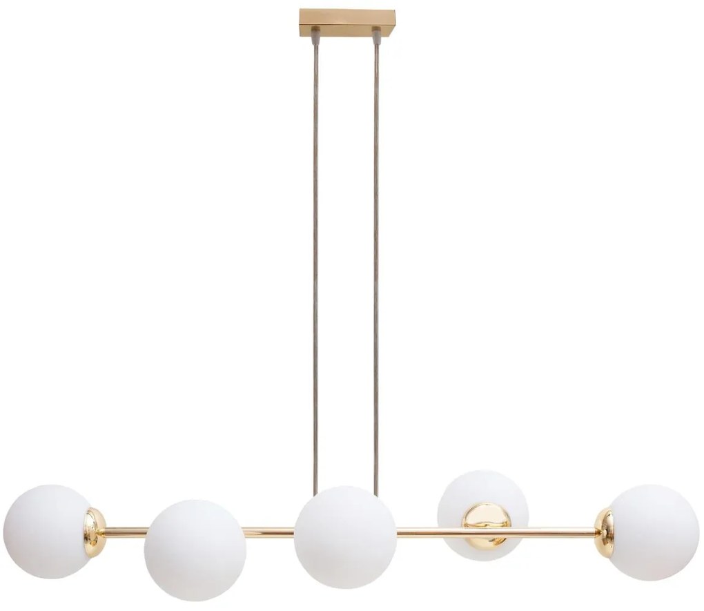 Csillár zsinóron FIRA 5xE27/60W/230V arany