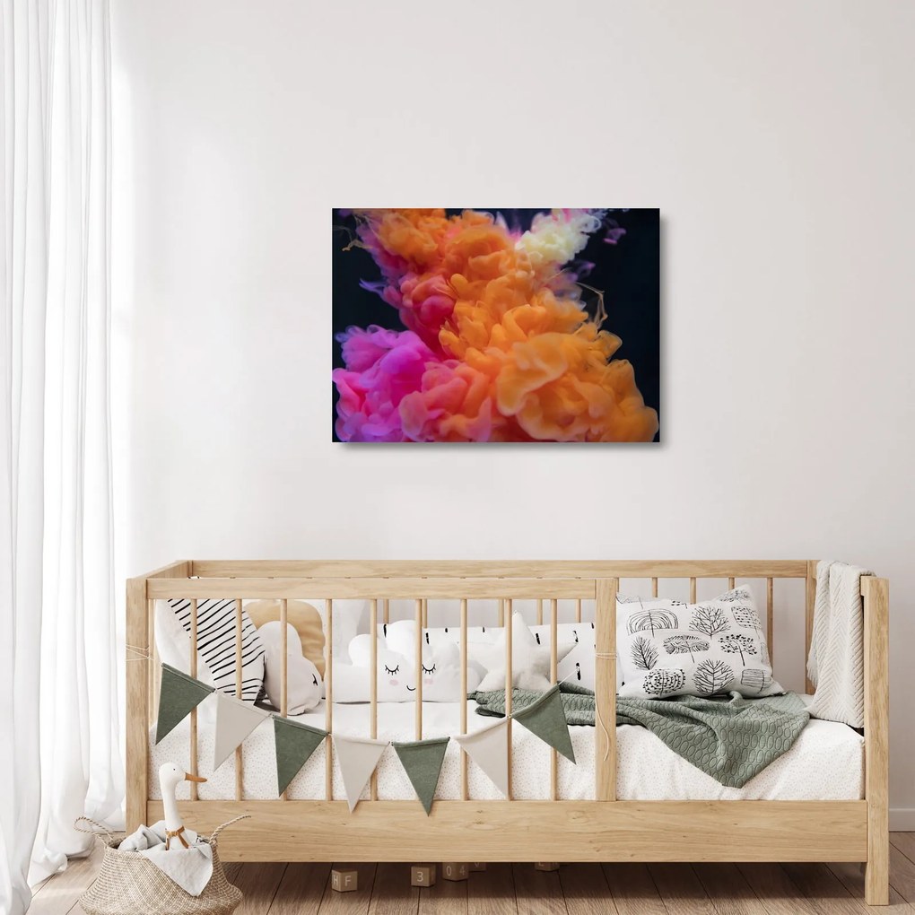 Absztrakciós kép (üvegen) (70x50 cm)
