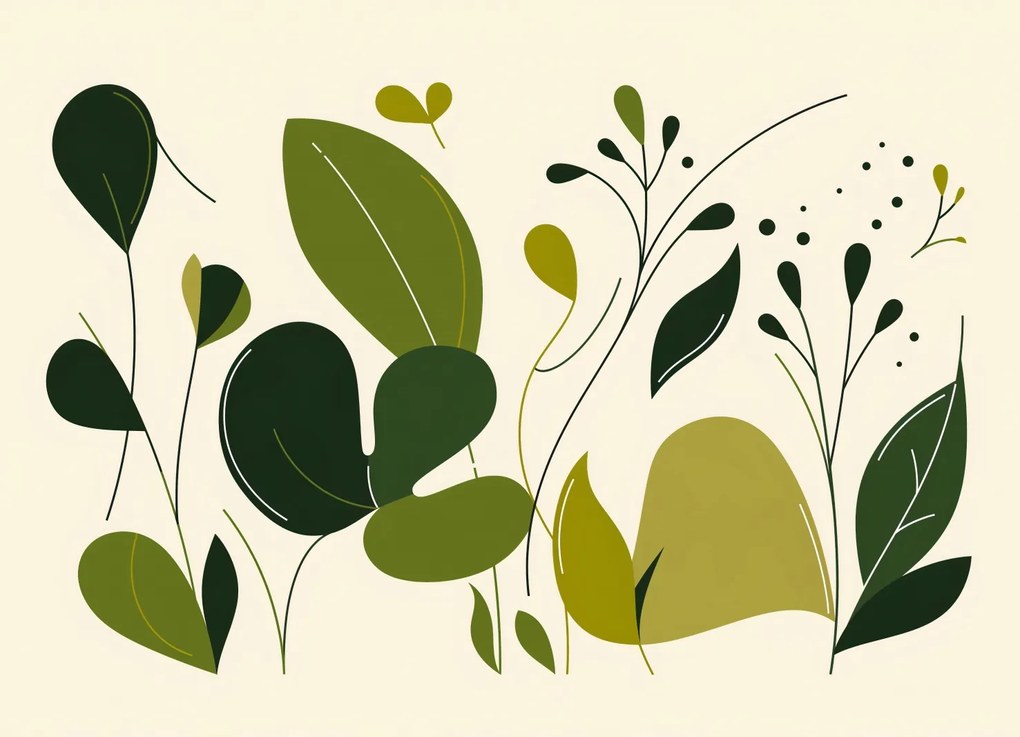 Poszter 18x13cm Friss levelek