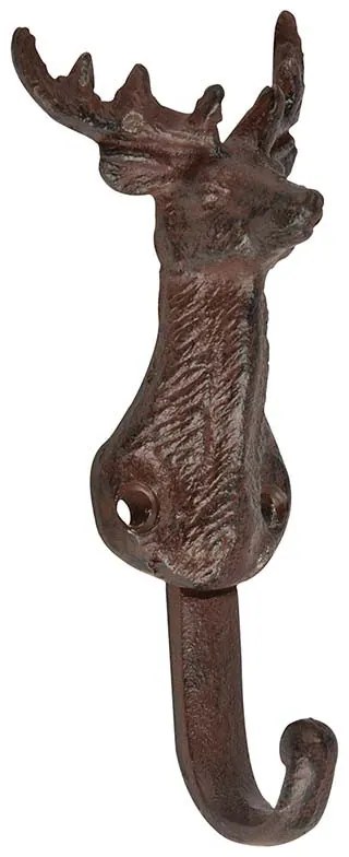 Öntöttvas szarvasos akasztó, 14 cm