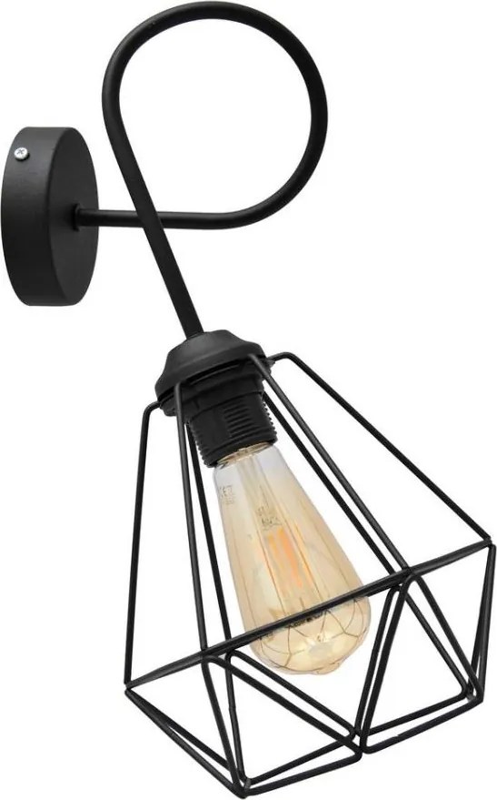 KARO fali lámpa 3xE27/15W/230V fekete