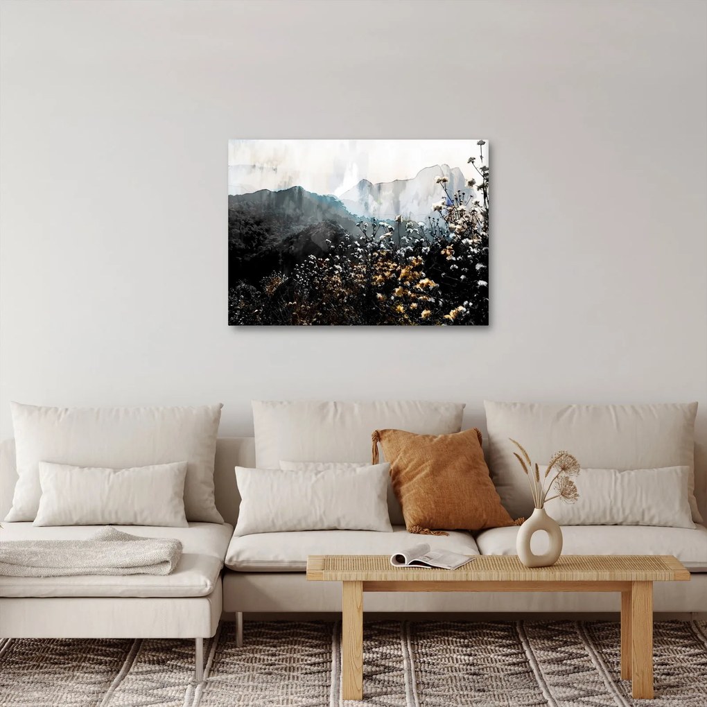 Kép - Vadvirágok illusztrációja (70x50 cm)