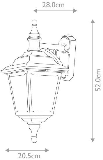Elstead KERRY-WALL - Kültéri fali lámpa KERRY 1xE27/100W/230V IP44