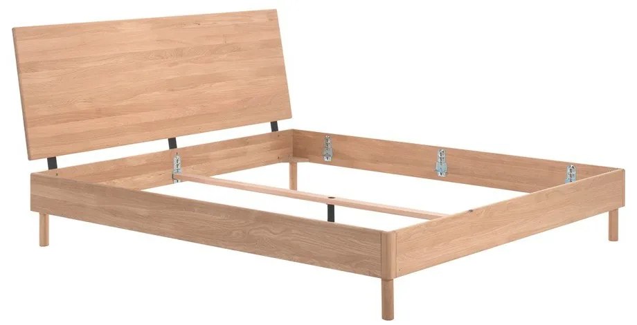 Natúr színű tölgyfa franciaágy ágyrács nélkül 180x200 cm Forrest – Vipack