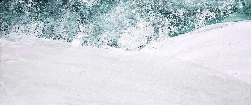 Kép - Türkiz absztrakció (120x50 cm)
