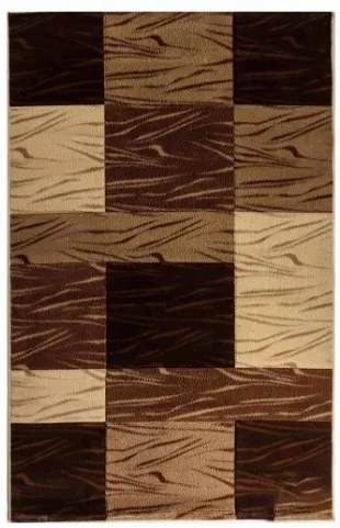 Salamon modern barna szőnyeg 150 x 230 cm kockás