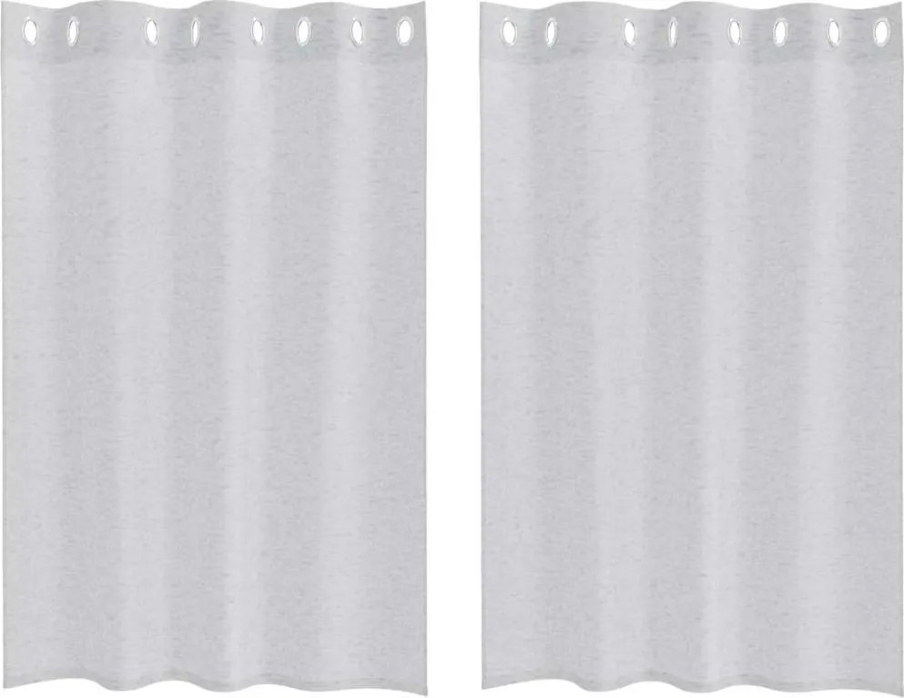vidaXL Voile Függöny 2 pcs Világosszürke 140 x 140 cm Poliészter