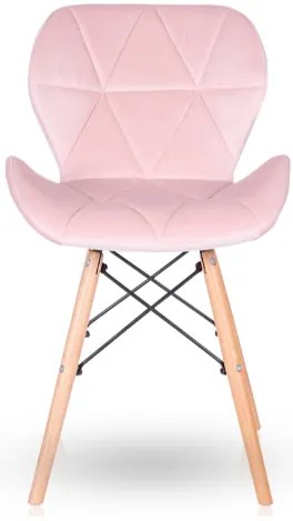 Bársony étkezőszékek 4db rózsaszín PINK CRYSTAL