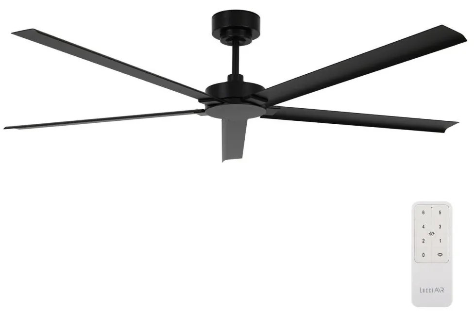 Lucci air Lucci air 21616149 - Mennyezeti ventilátor MONZA IP55 fekete + távirányítás FAN00286