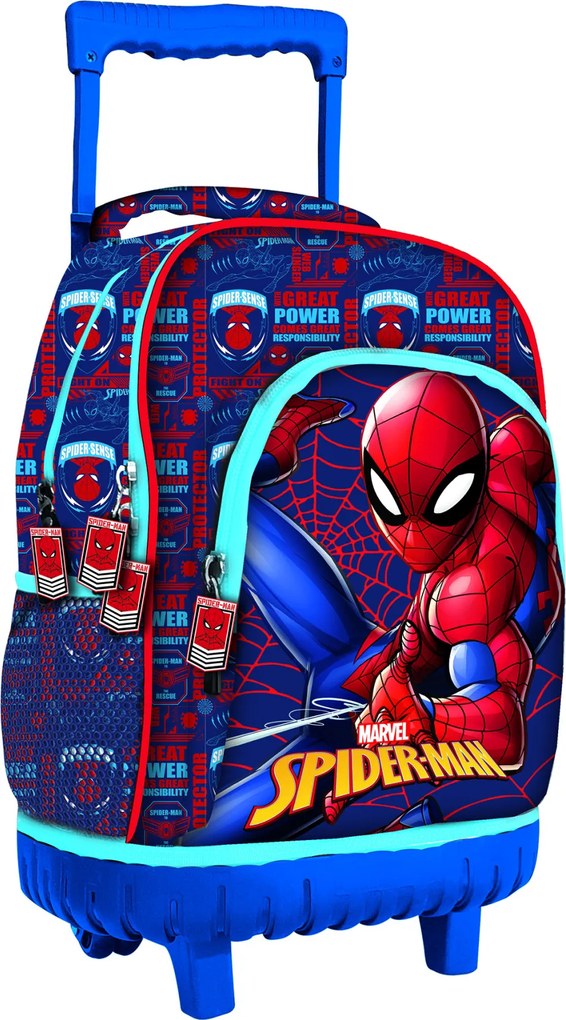 Pókember Great Power prémium gurulós iskolatáska, táska 44 cm