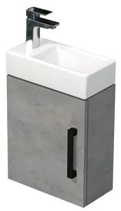 SAT Cube Way Fürdőszobaszekrény mosdóval 40x47,5x20 cm beton matt CUBE320401DCBE