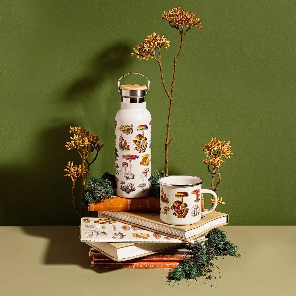 Krémszínű zománcozott gyerek bögre Vintage Mushroom - Sass & Belle