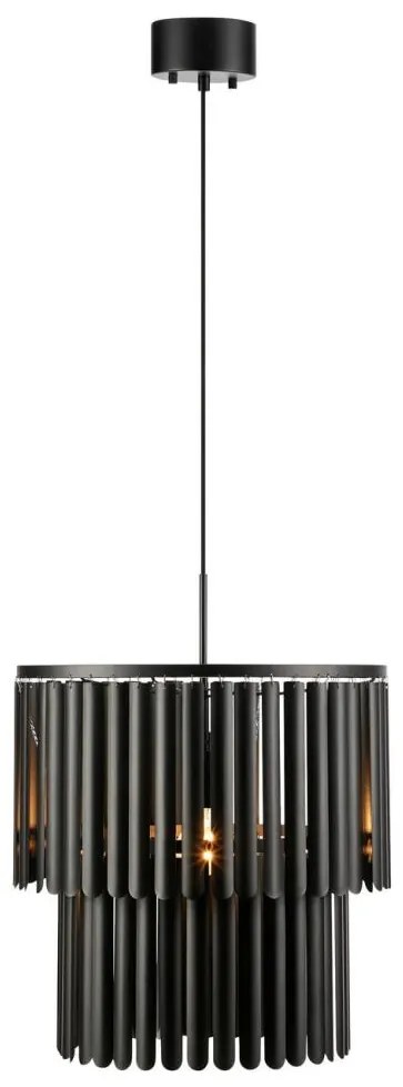 Markslöjd 108581 - Csillár zsinóron VIENTO 1xE27/40W/230V fekete