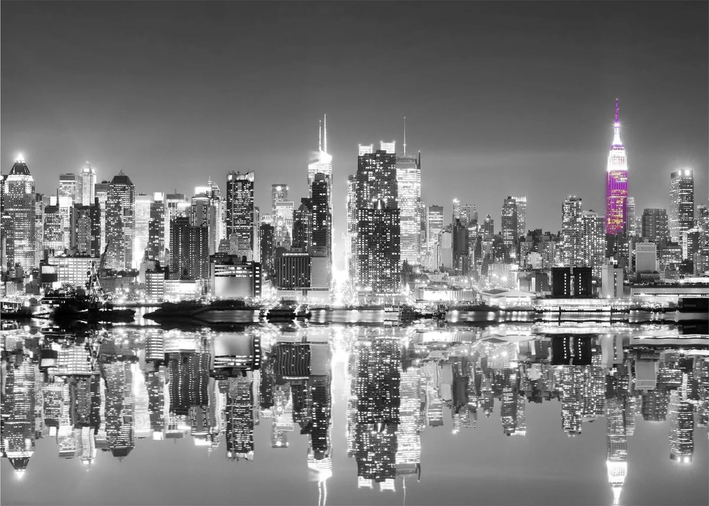 Kép - New York és a lila felhőkarcoló (70x50 cm)