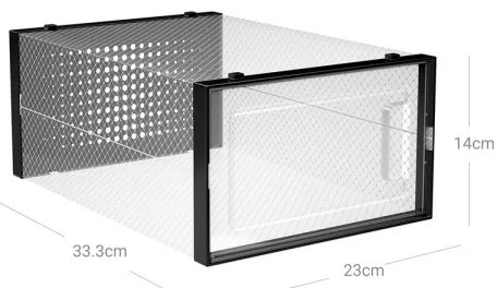 BOXIFY moduláris polc rekeszekkel, fekete