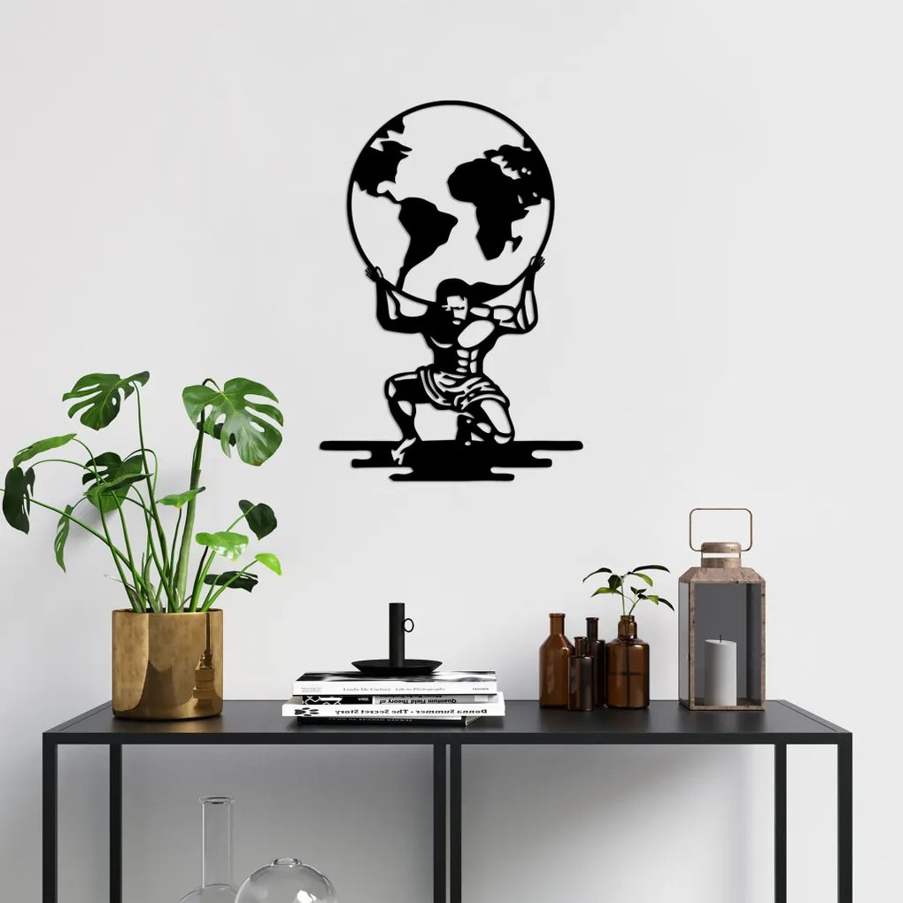Atlas fém fali dekoráció, 49×70 cm
